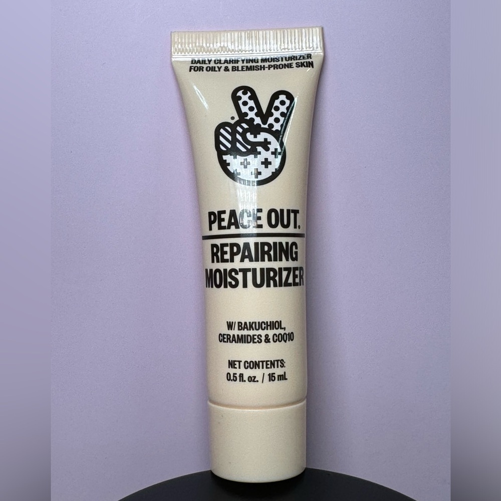 PEACE OUT SKINCARE REPAIRING MOISTURIZER TRAVEL SIZE 15 ml / 0.5 OZ NWOB